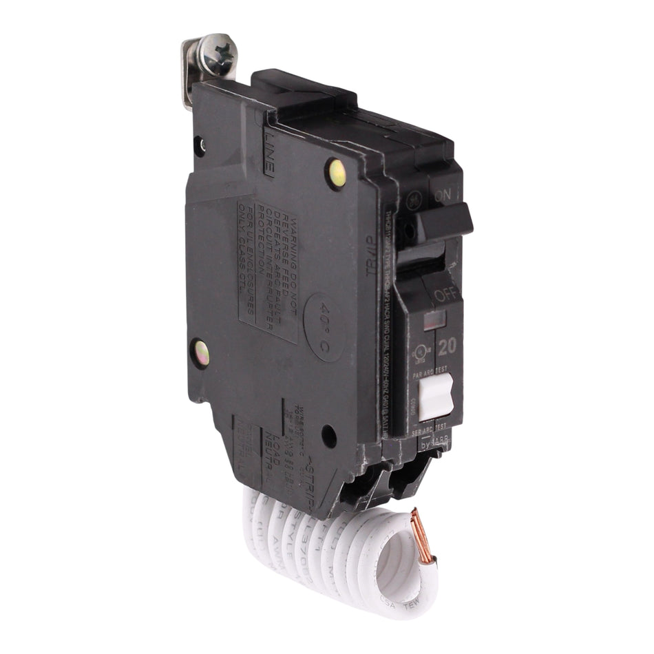 ABB Q-Line, THHQB1120AF2, 20A, 1P, 120/240V, CAFCI, Pigtail Neutral, Bolt-On, Circuit Breaker