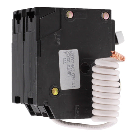 Eaton GFTCB225 25 Amp Double Pole 240V Pigtail-Neutral GFCI Ground Fault Circuit Breaker UL