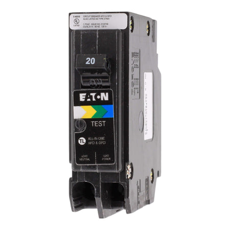 Eaton BRP120A1CS 20A 120V 1-Pole AFCI/GFCI Circuit Breaker Plug-On Neutral