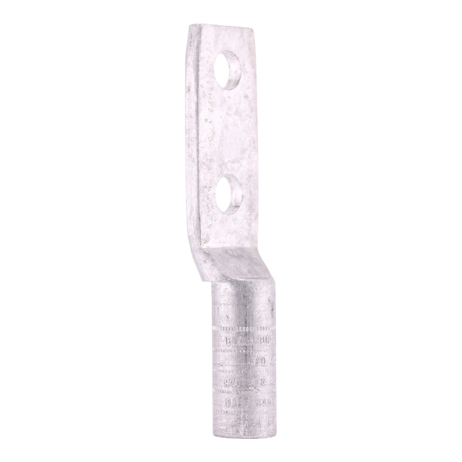 ABB Blackburn, ALS12, 4/0 AWG, 2-Hole, Aluminum Compression Lug, Long Barrel, Circuit Connector