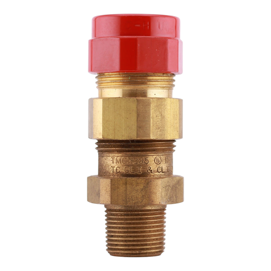 Eaton Crouse-Hinds TMCX, TMCX285 BR, 3/4" NPT, Brass, Explosionproof Armored Barrier Cable Gland