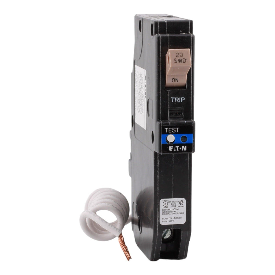 Eaton CHFAFGF120 20 Amp Single Pole 120V Pigtail-Neutral AFCI/GFCI Dua ...