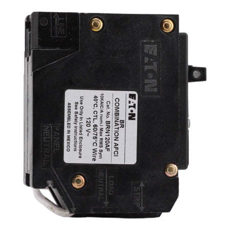Eaton BRN120AF 20 Amp Single Pole 120V Pigtail-Neutral AFCI Arc Fault Circuit Breaker UL