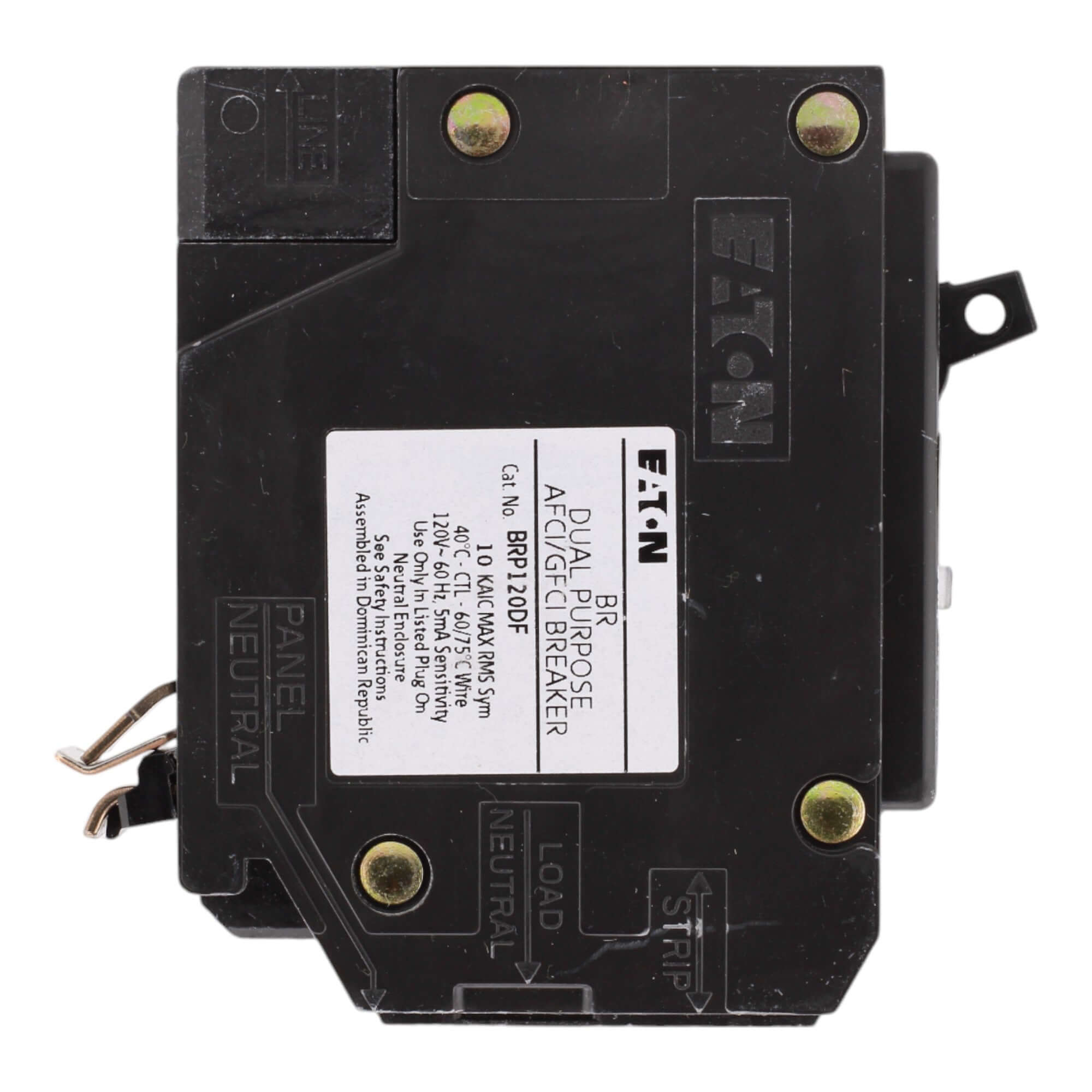 Eaton BRP120A1CS 20A 120V 1-Pole AFCI/GFCI Circuit Breaker Plug-On Neutral