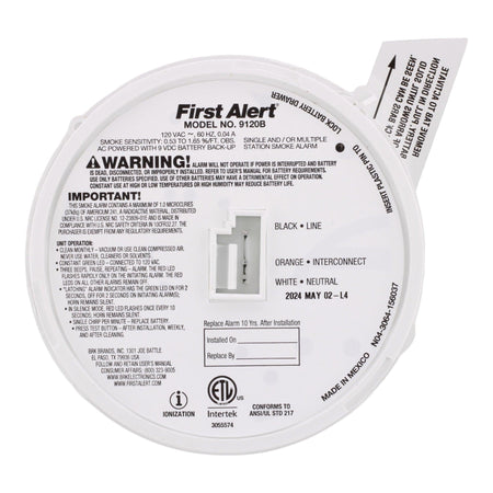 BRK 9120B Hardwired Smoke Alarm with Battery Backup