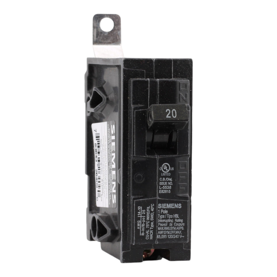 Siemens HBL B120HH 20A 1P 120V Circuit Breaker