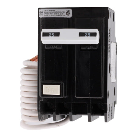 Eaton GFTCB225 25 Amp Double Pole 240V Pigtail-Neutral GFCI Ground Fault Circuit Breaker UL