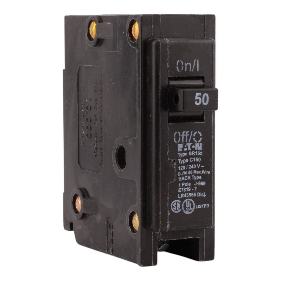 Eaton BR BR150 50A 1P 120/240V Circuit Breaker