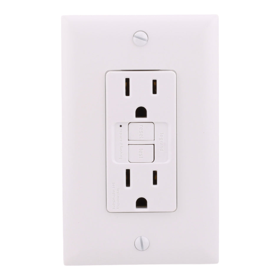 Legrand radiant 1597W 15A GFCI Duplex Receptacle White
