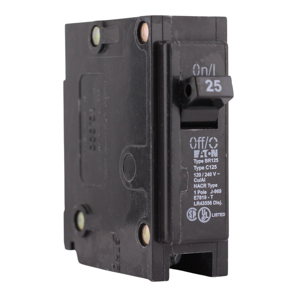 Eaton BR, BR125, 25A, 1P, 120/240V, Circuit Breaker