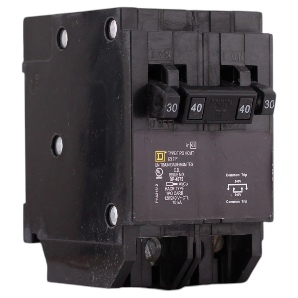 Square D Homeline, HOMT230240, 30A/40A, 2P/2P, 120/240V, Quadplex, Circuit Breaker