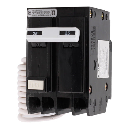 Eaton GFTCB225 25 Amp Double Pole 240V Pigtail-Neutral GFCI Ground Fault Circuit Breaker UL