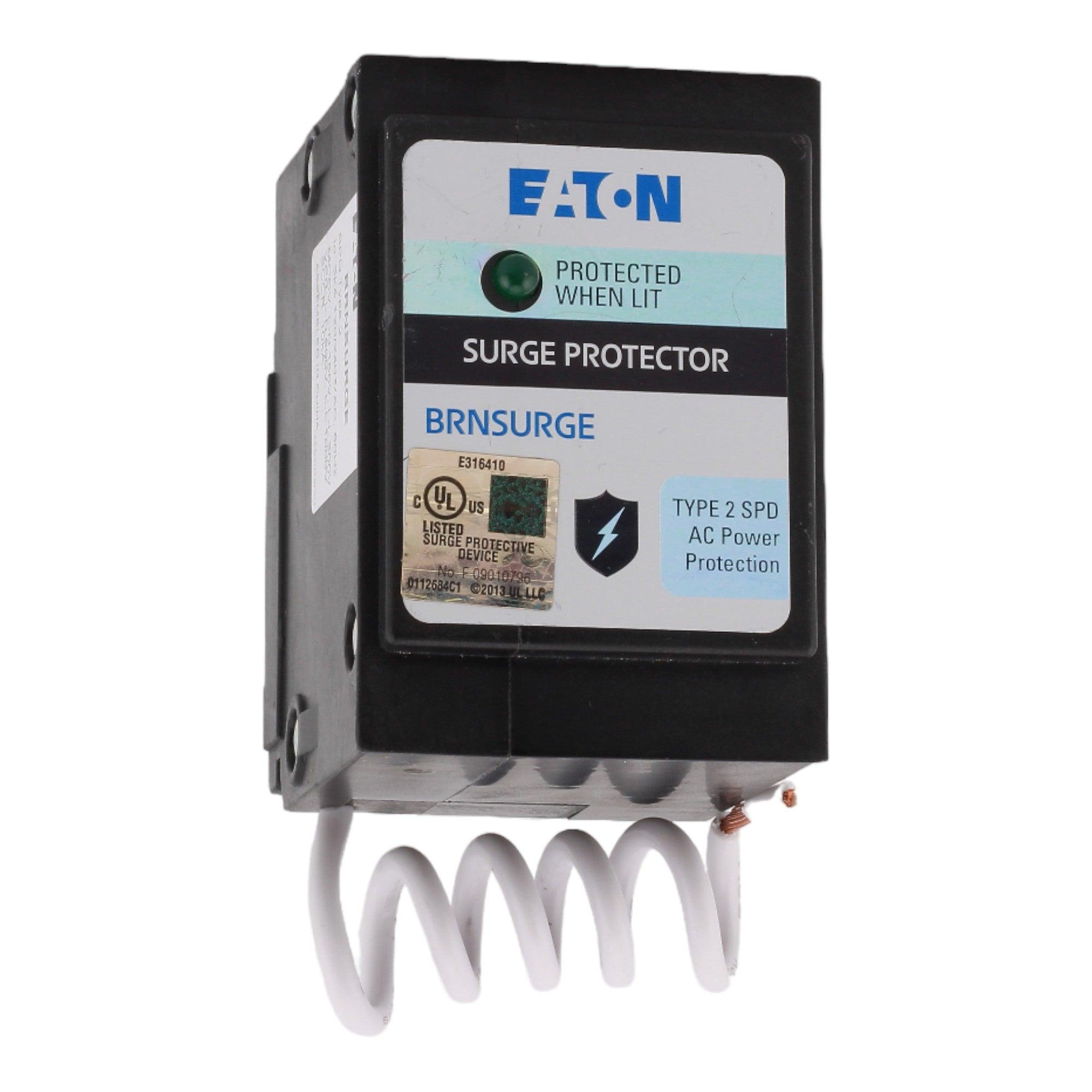 Eaton BRNSURGE Whole House Surge Protector - Type 2 SPD, 120/240V, Plug-On, UL Listed
