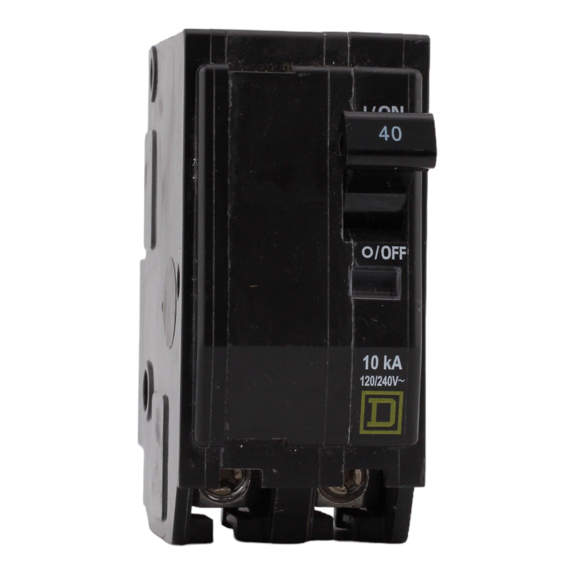 Square D QO240 40 Amp Double Pole 240V Plug-In Standard Trip Circuit Breaker UL