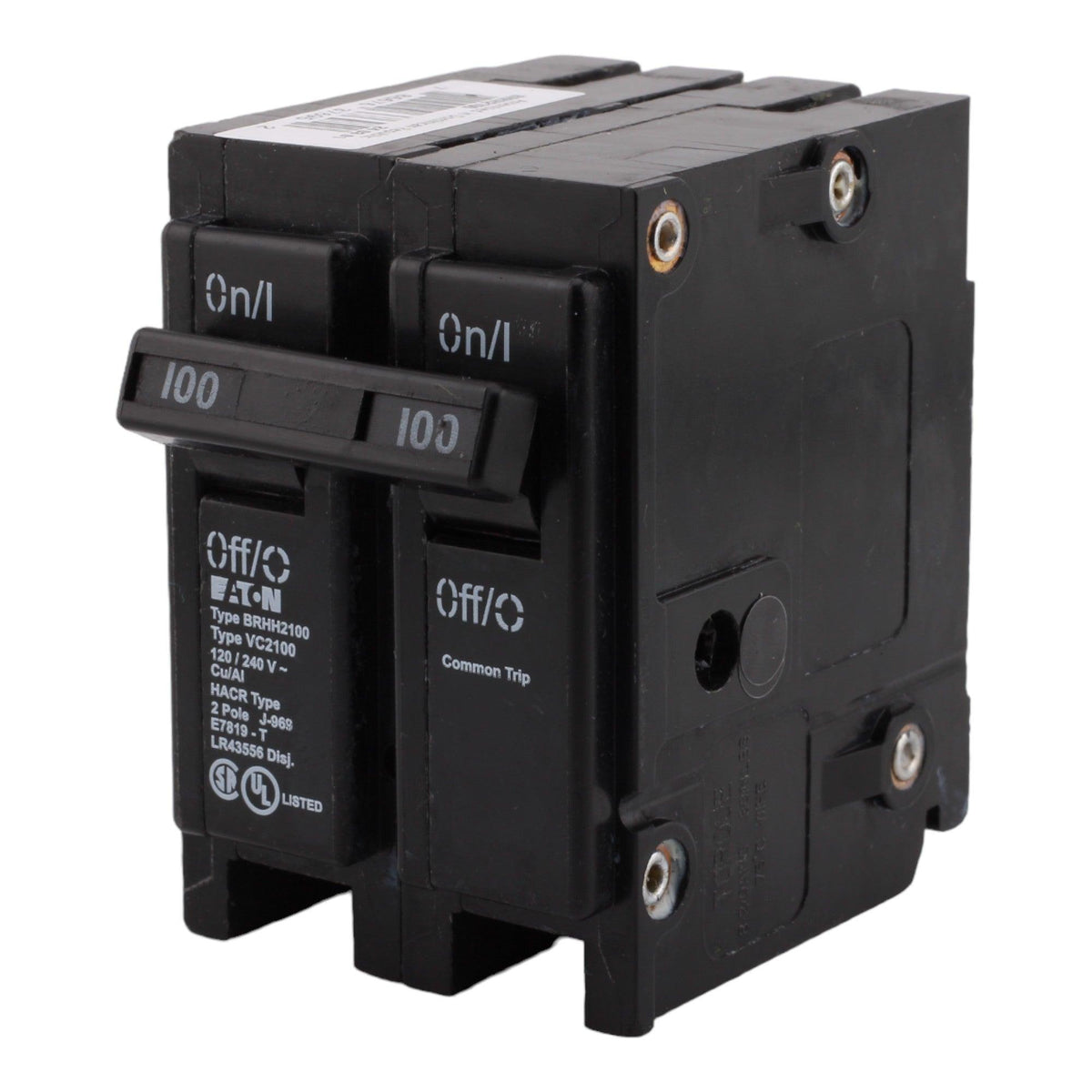Eaton BRHH2100 100 Amp Double Pole 240V Plug-In Standard Trip Circuit Breaker UL