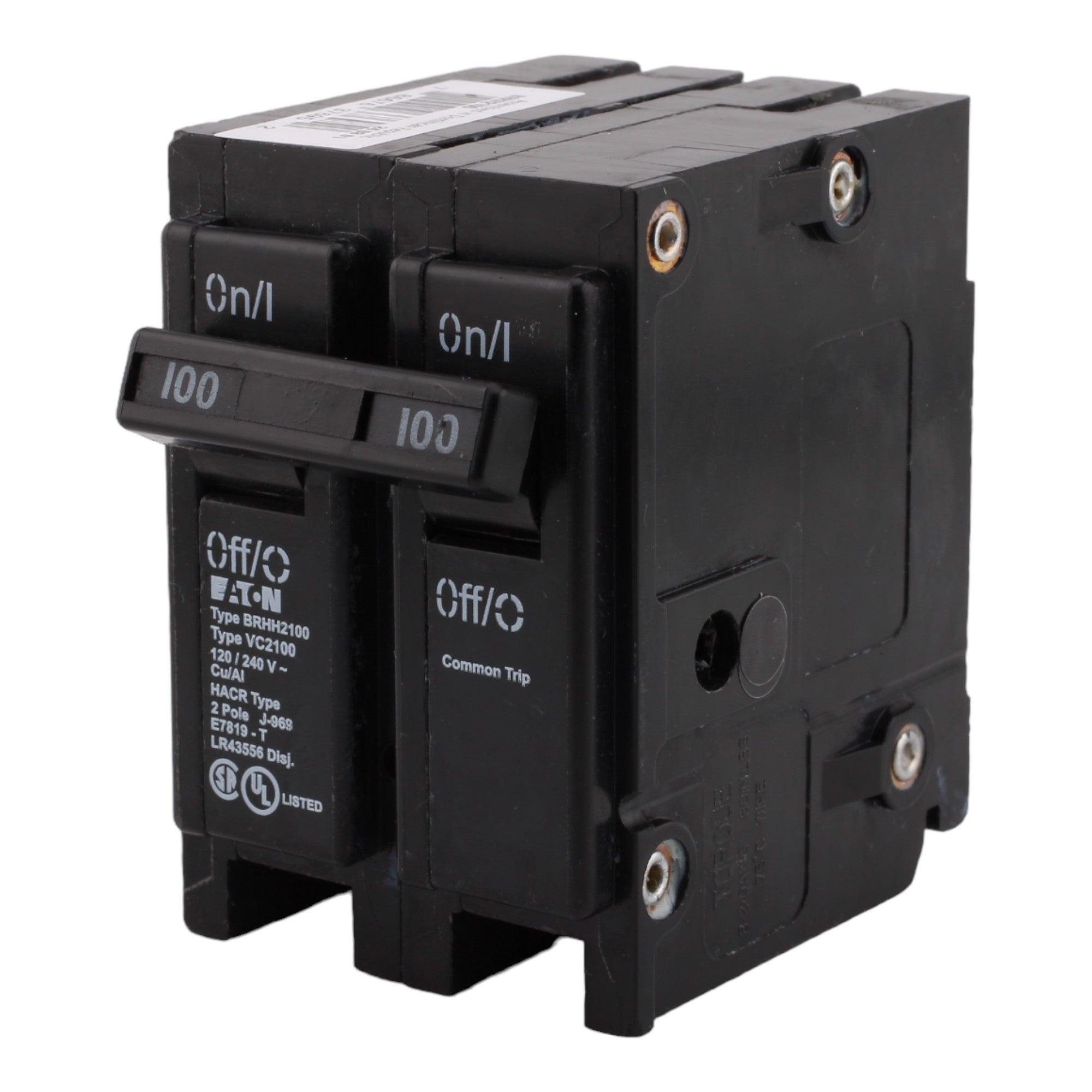 Eaton BRHH2100 100 Amp Double Pole 240V Plug-In Standard Trip Circuit Breaker UL