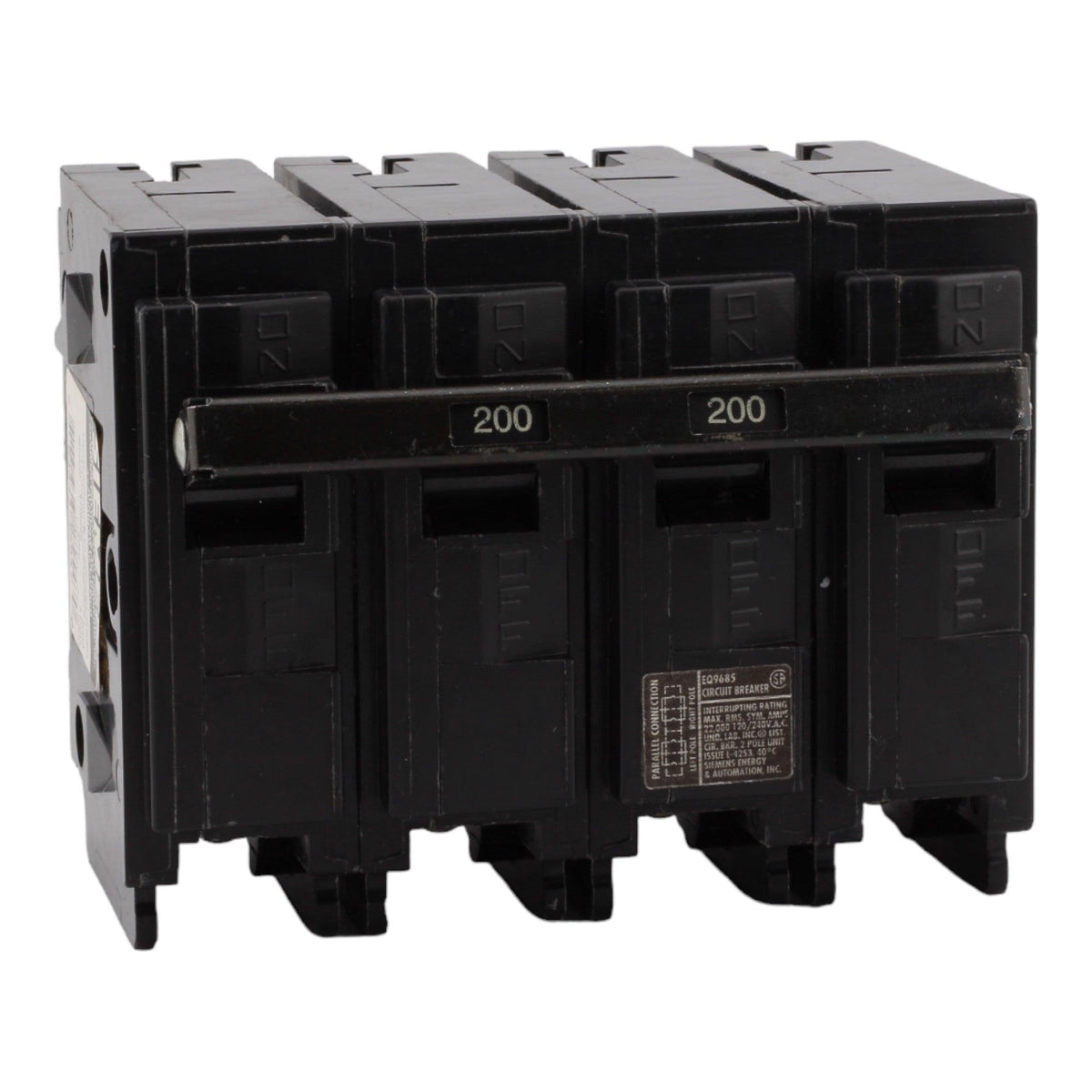 Siemens EQ9685 200 Amp Main Breaker Kit - 2 Pole, 120/240V, Plug-In, UL Listed