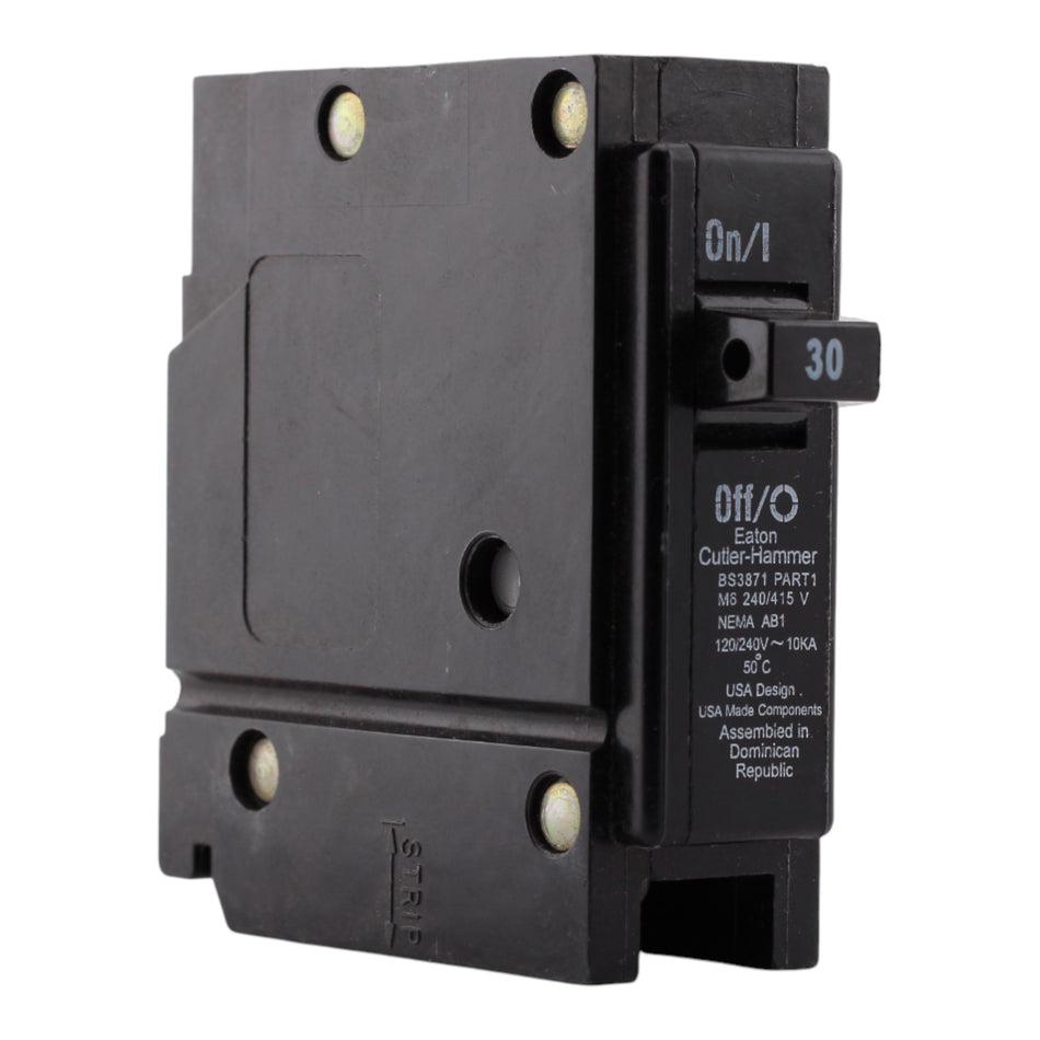 Eaton Quicklag, HQP1030, 30A, 1P, 120/240V, Plug-On, Circuit Breaker