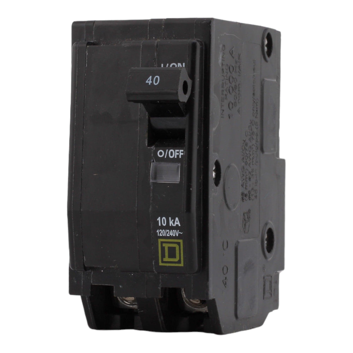 Square D QO240 40 Amp Double Pole 240V Plug-In Standard Trip Circuit Breaker UL