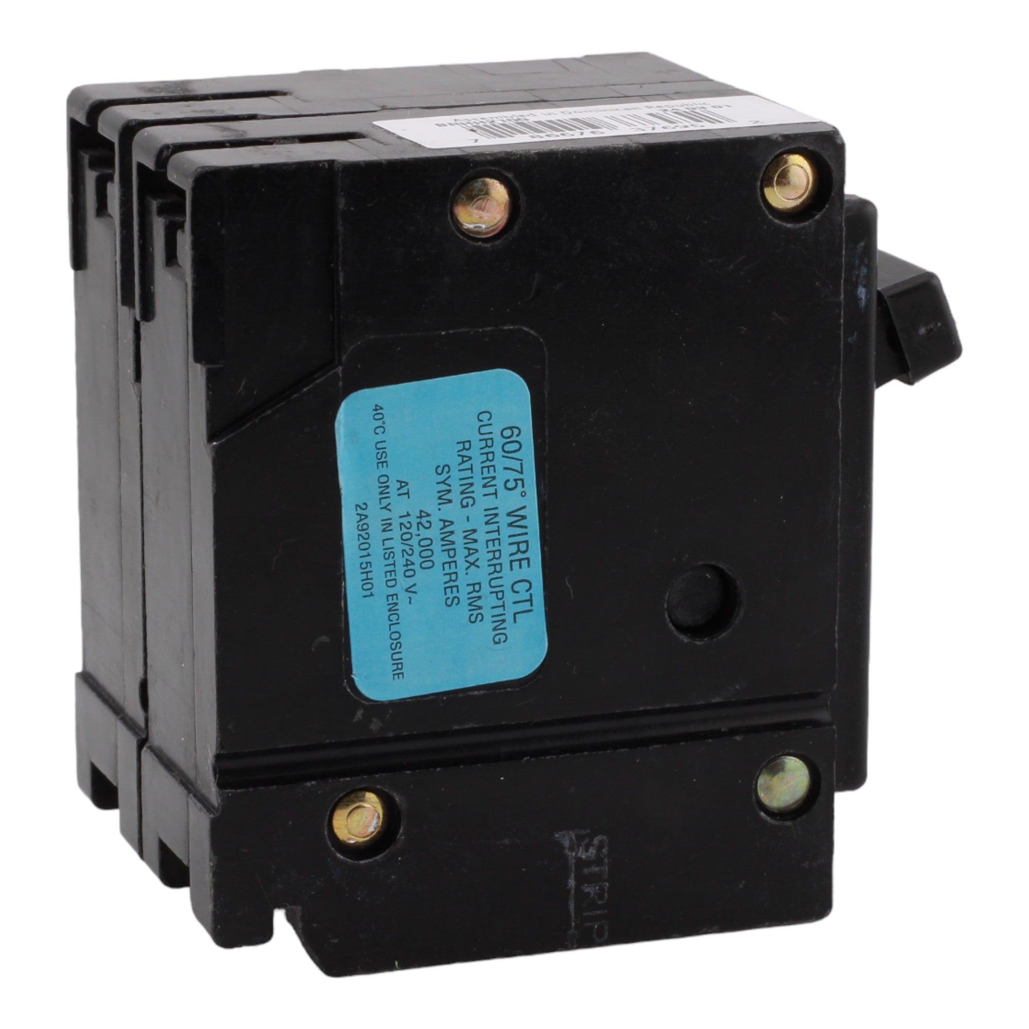 Eaton BRHH2100 100 Amp Double Pole 240V Plug-In Standard Trip Circuit Breaker UL