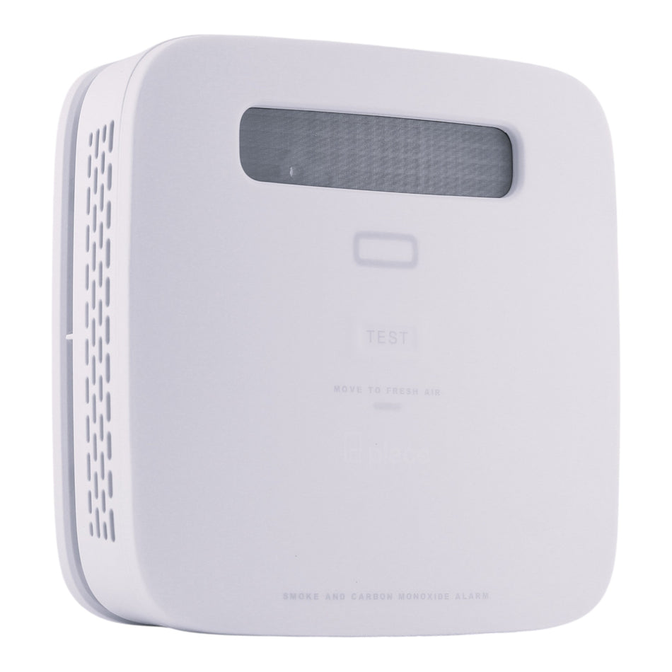 PLACE Any Space, PL1AS, Smart Smoke & CO Detector, Hardwired, Battery Backup, Wi-Fi