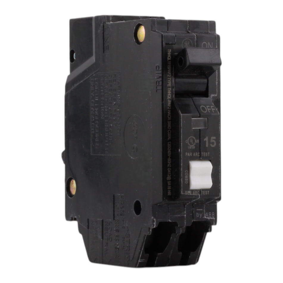 GE Q-Line THHQL1115PAF2 15A 1P 120V AFCI Plug-On Neutral Circuit Breaker