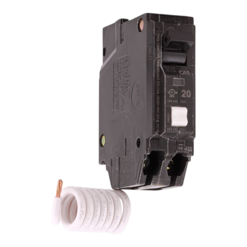 ABB THHQL1120AF2 20A 1P 120/240V AFCI Plug-On Neutral Circuit Breaker