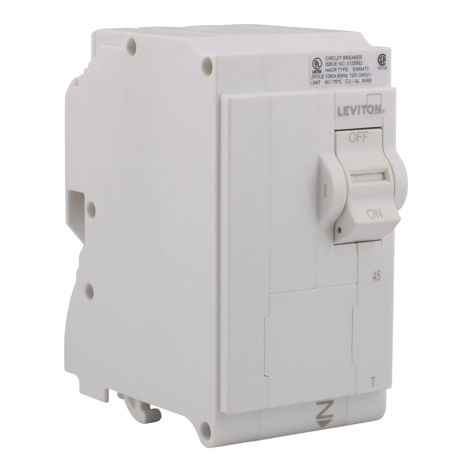 Leviton LB245-T 45A 2P 120/240V Standard Plug-On Neutral Circuit Breaker