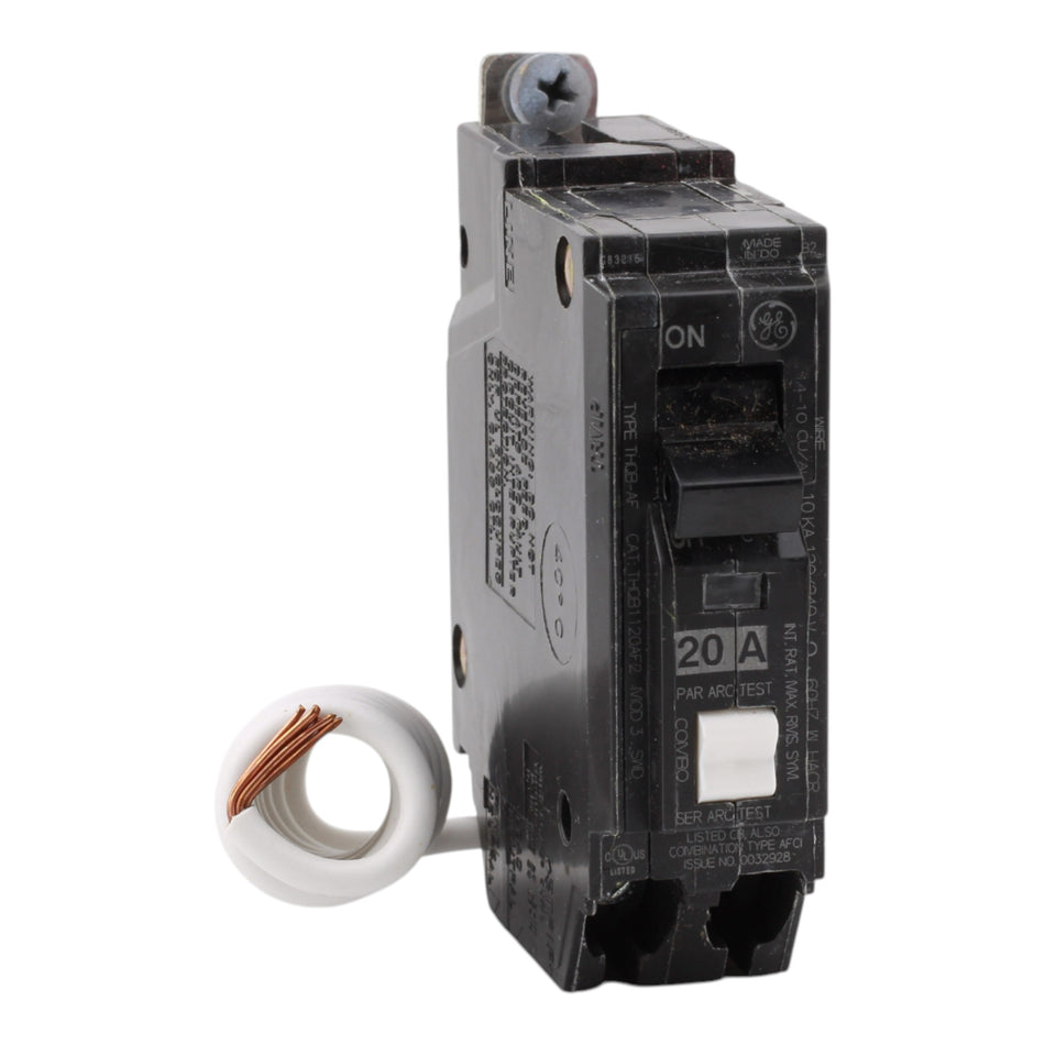 GE THQB1120AF2 20A 1P 120/240V Arc Fault Circuit Breaker