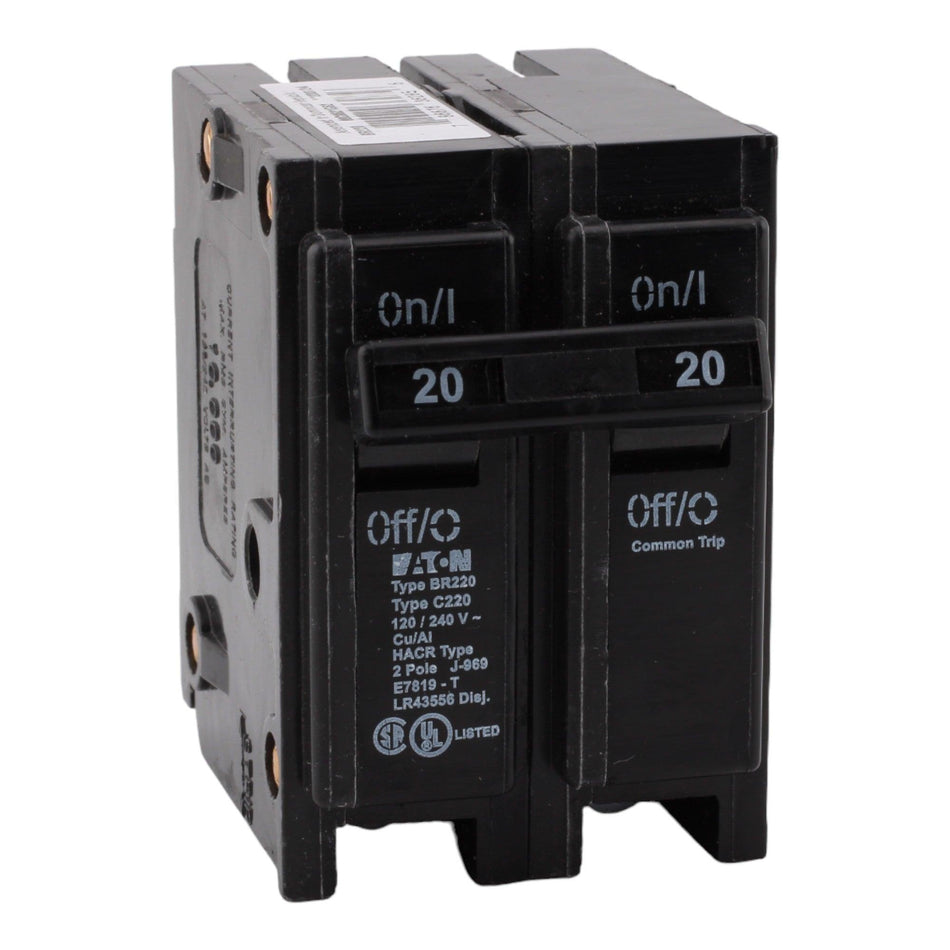 Eaton BR220 20A 120/240V 2P Plug-In Breaker for BR Load Centers – RES ...