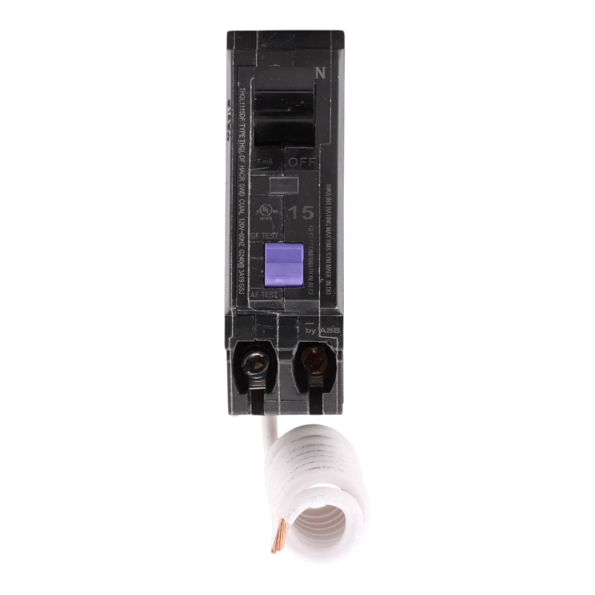 GE THQL1115DFP 15A 120V 1-pole Dual AFCI/GFCI Breaker Pigtail UL