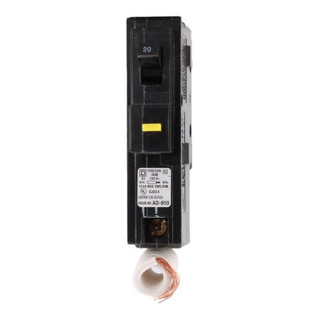 Square D HOM120GFI 20 Amp Single Pole 120V Pigtail-Neutral GFCI Ground Fault Circuit Breaker UL