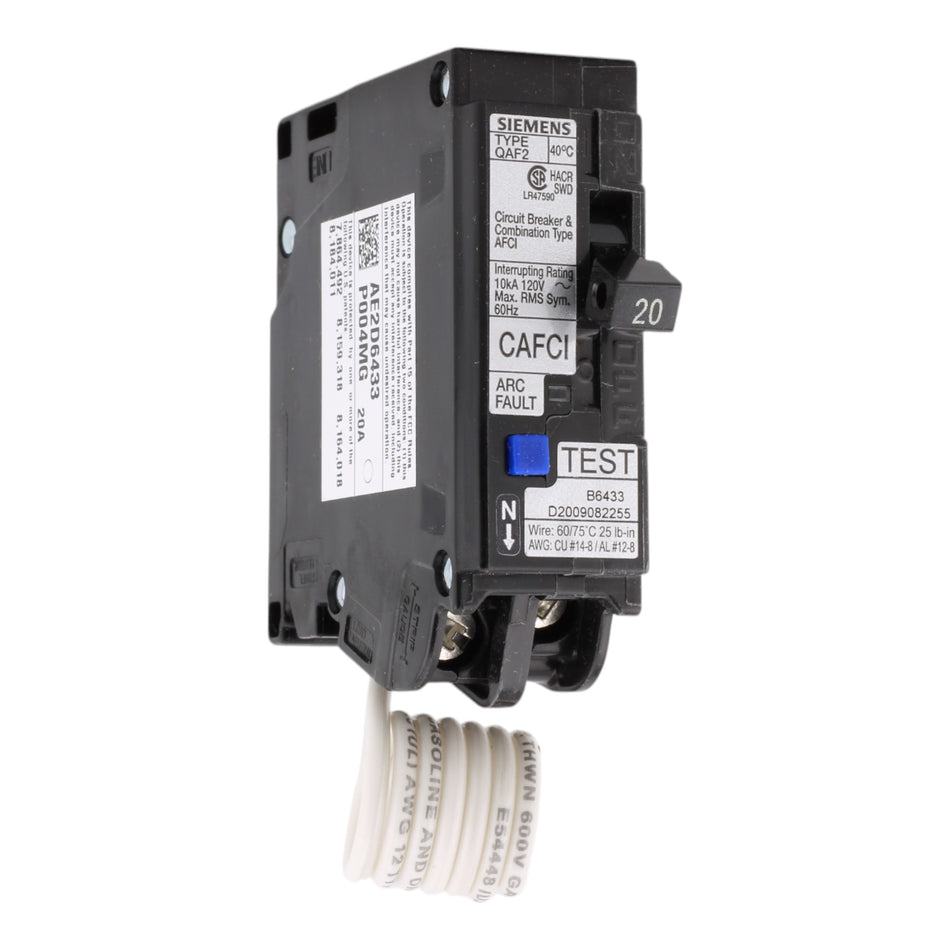 Siemens QA120AFCCSA 20A 1P 120V AFCI Circuit Breaker