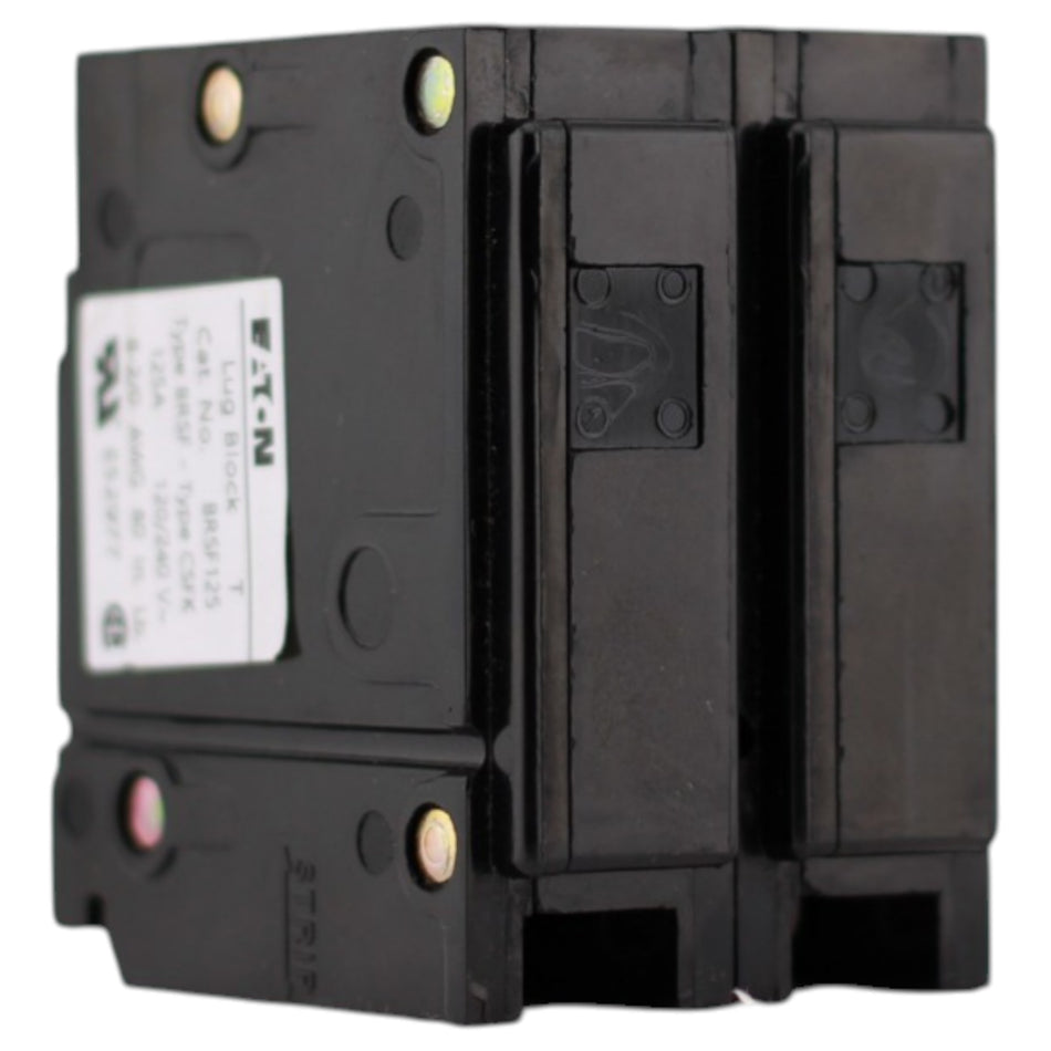 Eaton BR, BRSF125, 125A, 2P, 240V, Main and Sub-Feed Lug Block, Type BR Loadcenter Accessory
