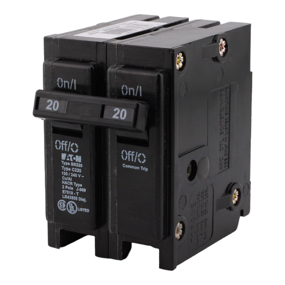 Eaton BR220 20A 120/240V 2P Plug-In Breaker for BR Load Centers – RES ...