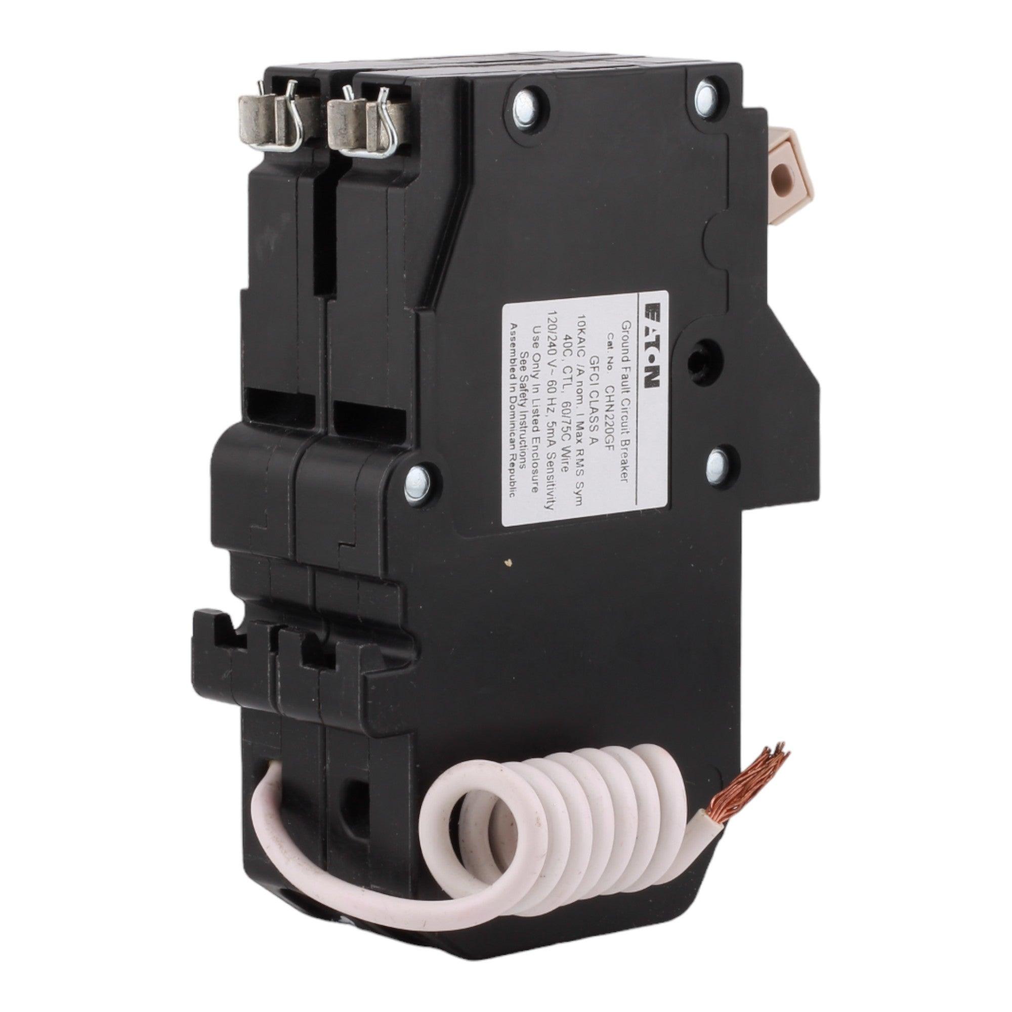 Eaton CHN220GF 20 Amp Double Pole 240V Pigtail-Neutral GFCI Ground