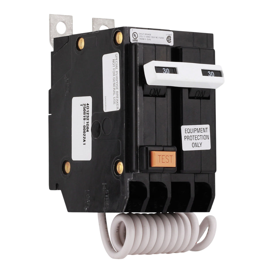 Eaton QB QBGFEP2030 30A 2P 120/240V GFCI Pigtail Neutral Circuit Breaker