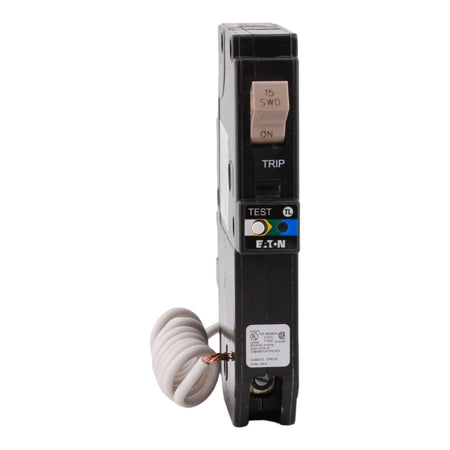 Eaton CHFN115A1CS 15 Amp Single Pole 120V Pigtail-Neutral AFCI/GFCI Dual Function Circuit Breaker UL