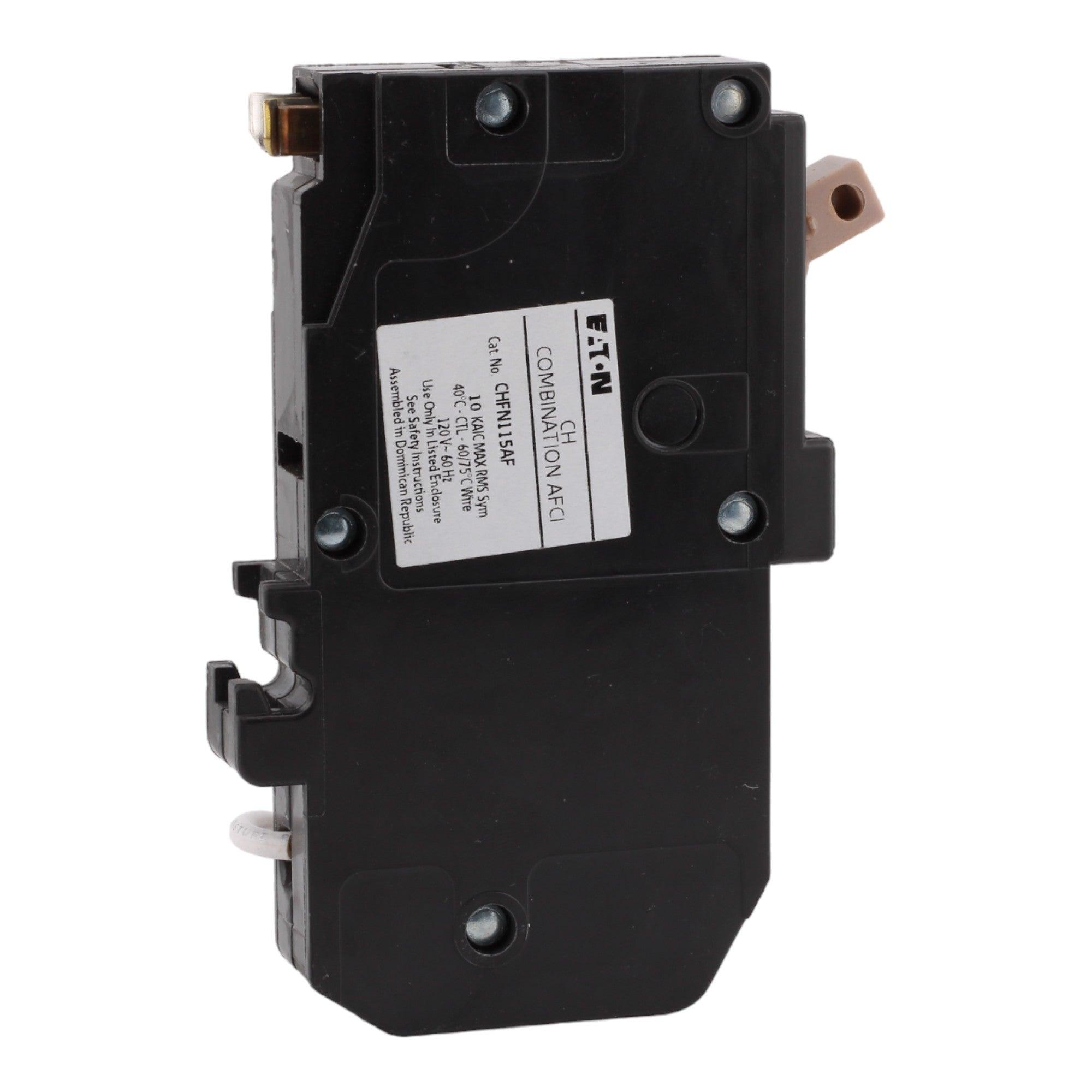 Eaton CHFN115AF 15 Amp Single Pole 120V Pigtail-Neutral AFCI Arc Fault Circuit Breaker UL