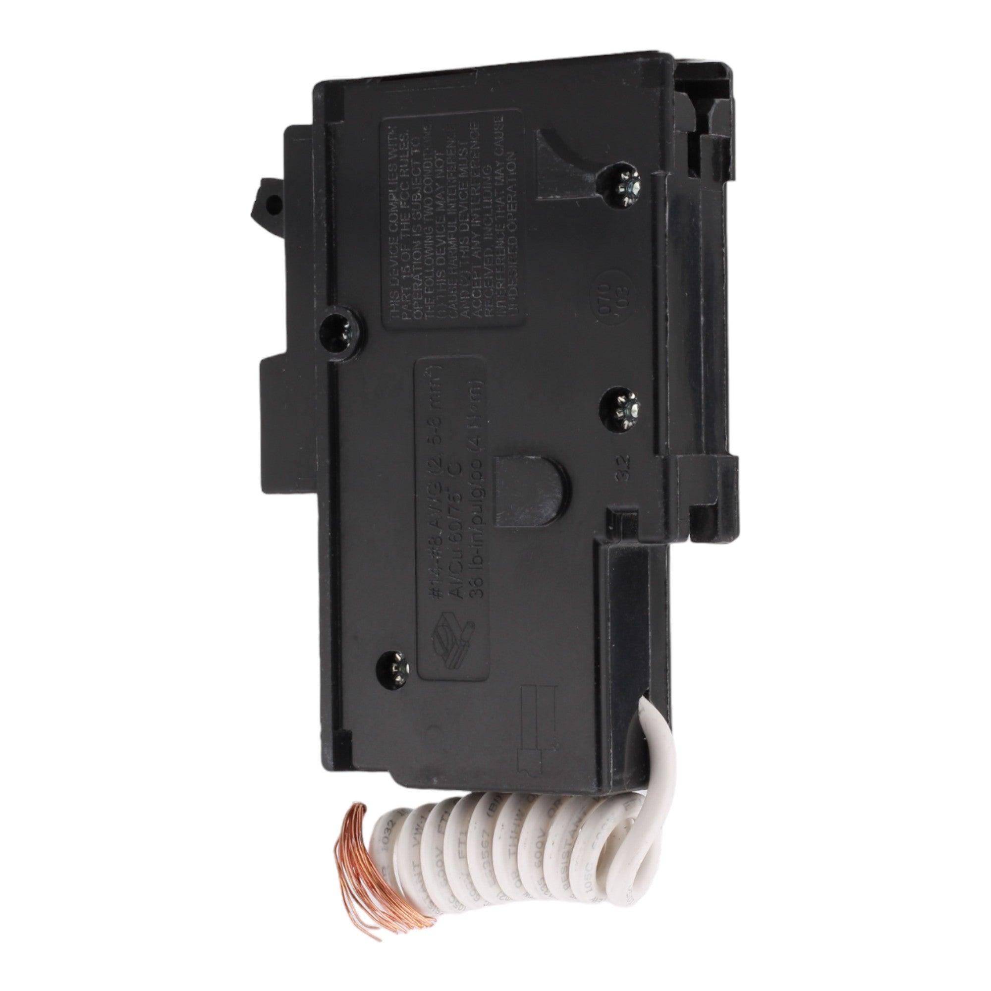 Square D HOM120GFI 20 Amp Single Pole 120V Pigtail-Neutral GFCI Ground Fault Circuit Breaker UL