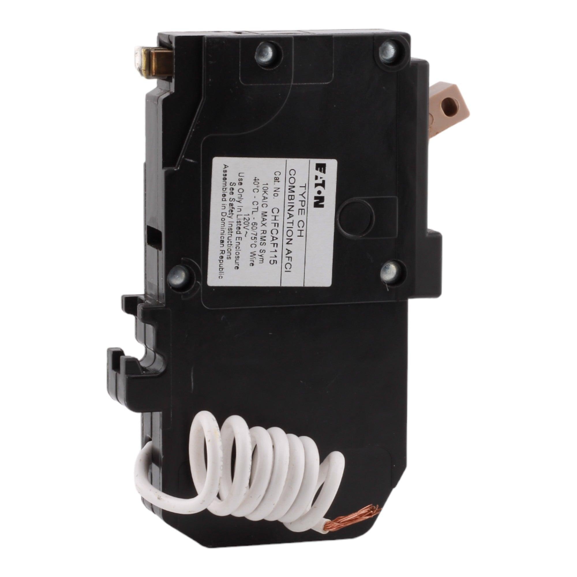 Eaton CHFCAF115 15 Amp Single Pole 120V Pigtail-Neutral AFCI Arc Fault Circuit Breaker UL