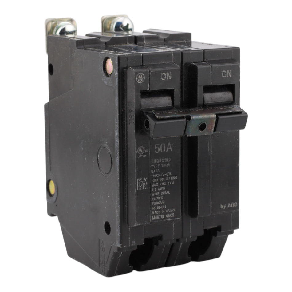 GE THQB2150 50A 2P 120/240V Q-Line Bolt-On Circuit Breaker