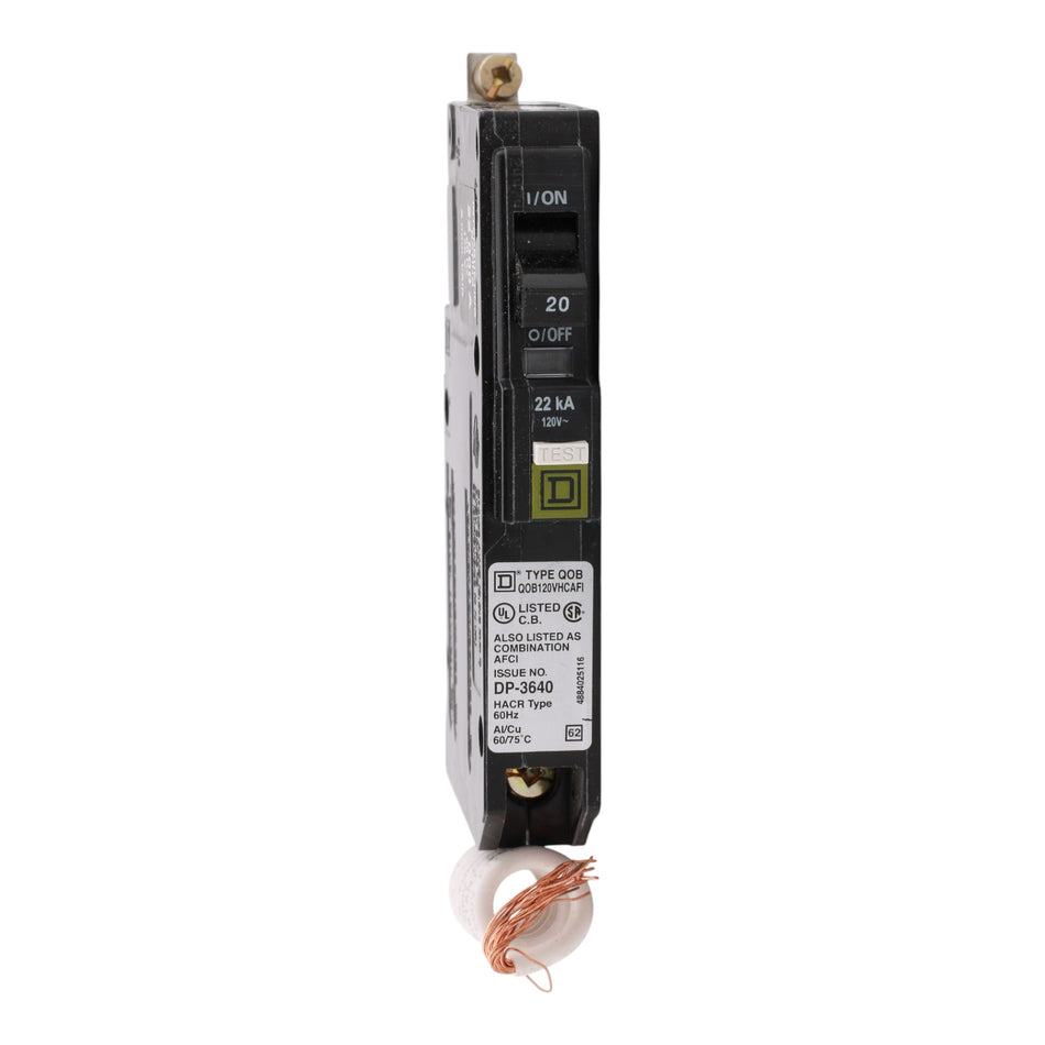 Square D QO QOB120VHCAFI 20A 1P 120V CAFI Circuit Breaker
