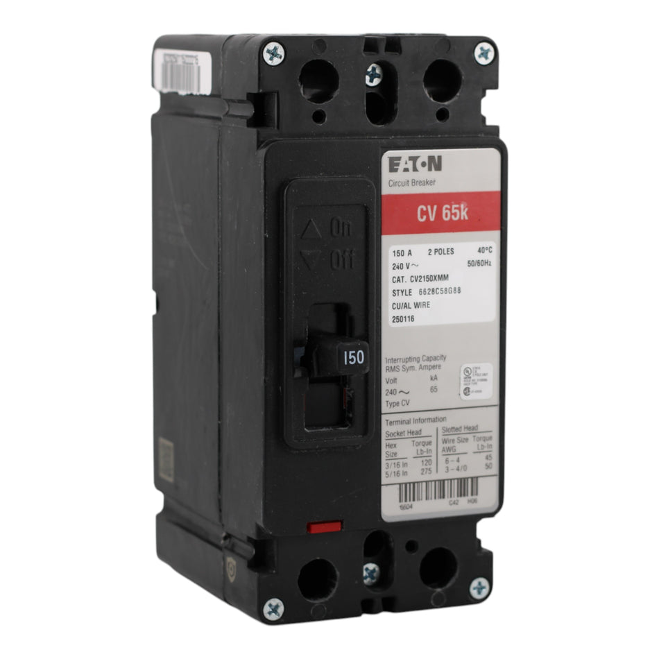 Eaton CV2150XMM 150A 2P 120/240V Main Circuit Breaker