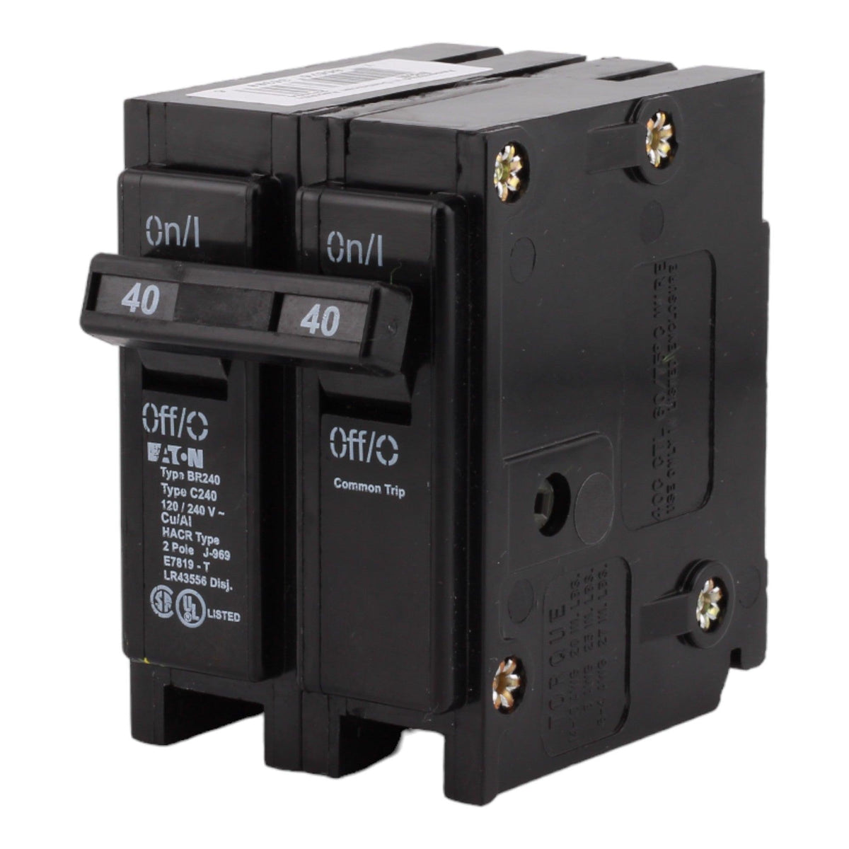 Eaton BR240 Circuit Breaker 40A 120/240V 2-Pole Plug-On Type BR – RES ...