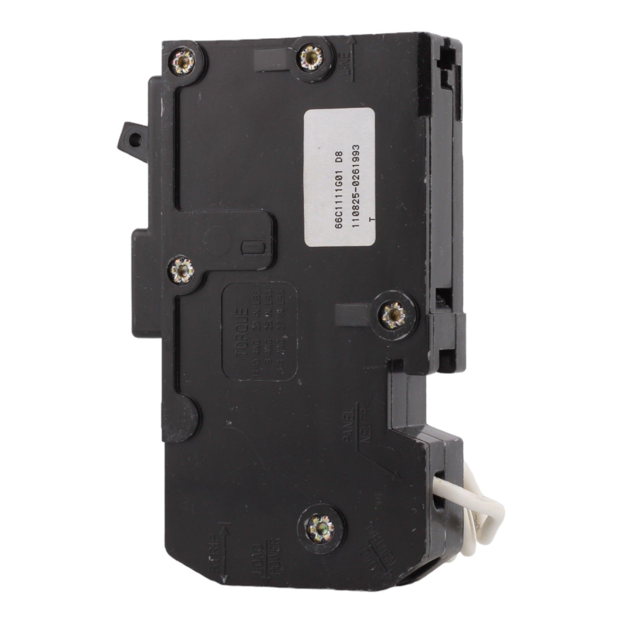 Eaton BR115AF 15 Amp Single Pole 120V Pigtail-Neutral AFCI Arc Fault Circuit Breaker UL