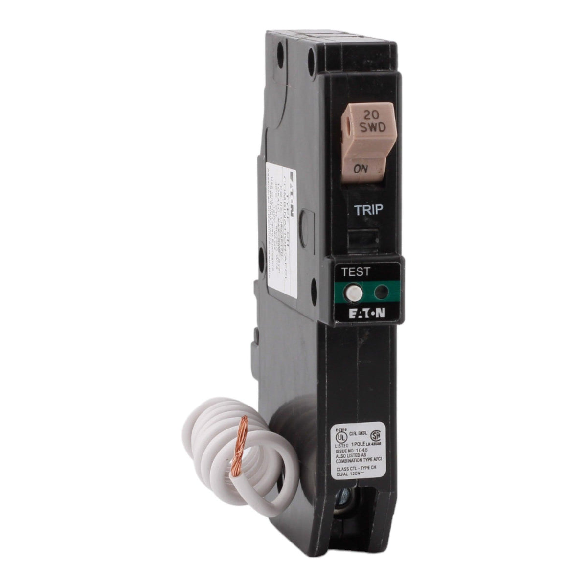 Eaton CHFCAF120 20 Amp Single Pole 120V Pigtail-Neutral AFCI Arc Fault Circuit Breaker UL