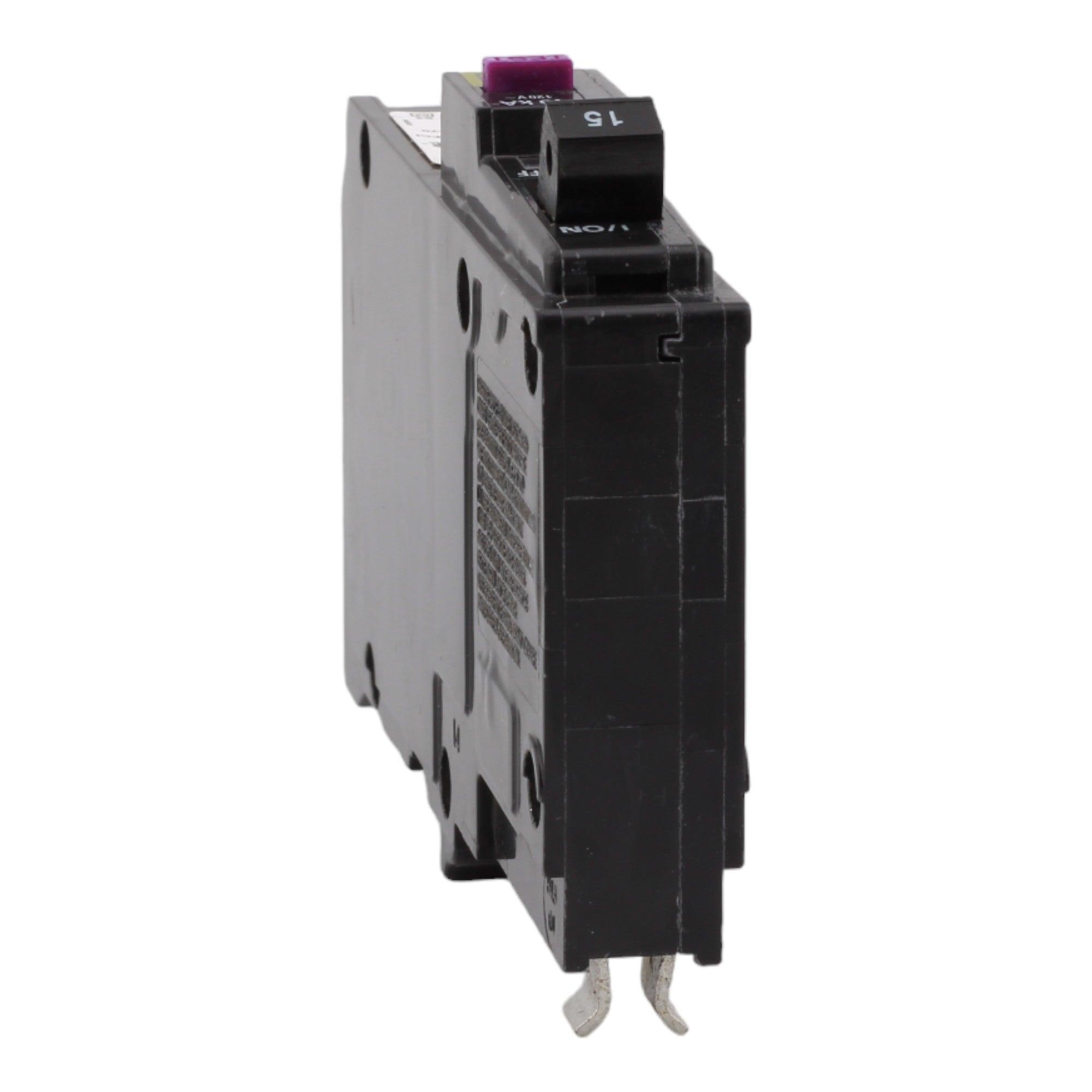 Square D QO115PDF 15 Amp Single Pole 120V Plug-On Neutral AFCI/GFCI Dual Function Circuit Breaker UL