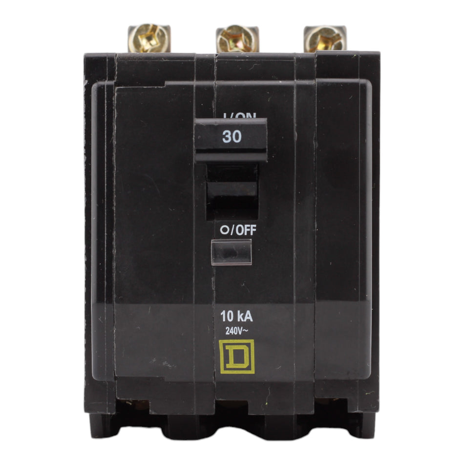 Square D QOB330 30 Amp 3 Pole 240V Standard Trip Bolt-On Circuit Break ...