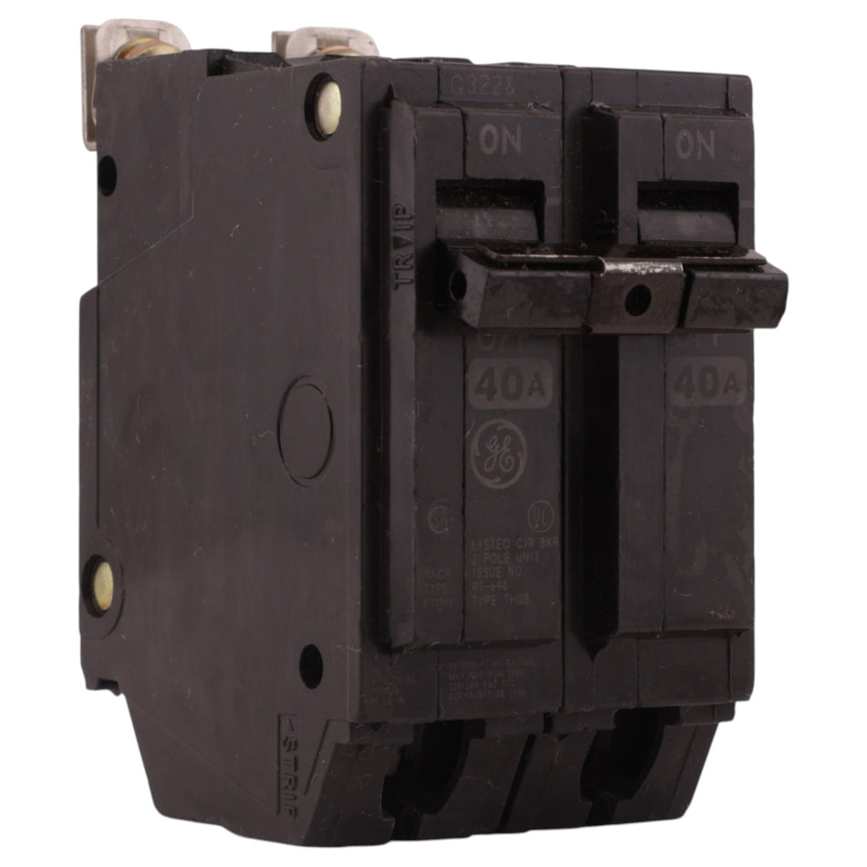 GE Q-Line, THQB2140, 40A, 2P, 120/240V, 10kA, Bolt-On, Thermal-Magnetic, Circuit Breaker